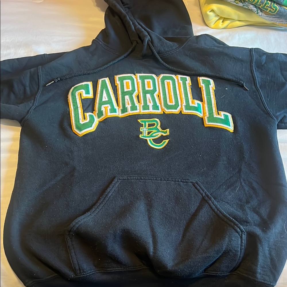 Black Carroll Hoodie with Green and Yellow Accents
